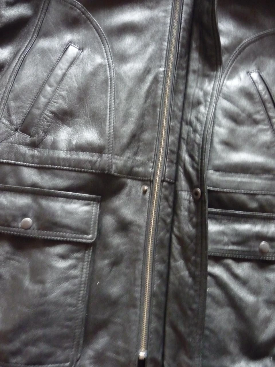 3/4 length leather jacket/blouson – photo 20